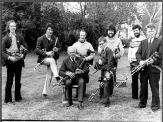 Sean Reid with pipers